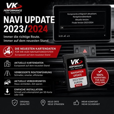 AUDI A3(8V),A4(B9/8W),A5(F5),Q2(GA),Q5(FY) KARTEN, NAVIGATION UPDATE MHS2 2024