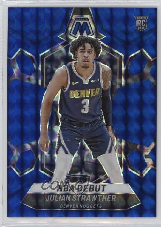 2023 Panini Mosaic NBA Debut Blue Prizm 82/199 Julian Strawther Rookie RC 1b30