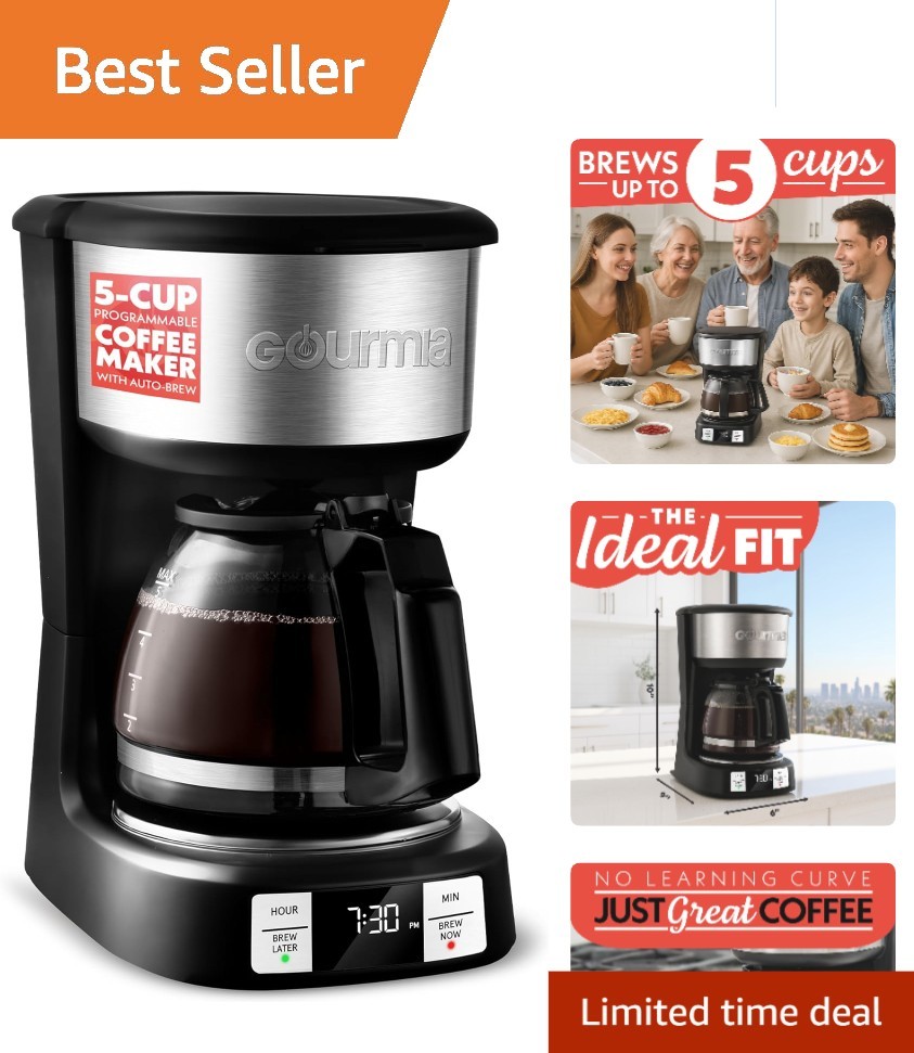 &ndash; 5 Cup, One-touch Brew, Pause & Serve, Adjustable 4 H