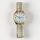 Vintage Timex Electric Date Watch – Gold Tone Linen Dial - 1970s –  Need Battery