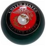 Black U.S. Marine Corps Shift Knob #EM-AF-M-BLK (1/2"-13 female threads)