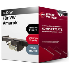 Für VW Amarok T1A/T1B (G.D.W.) Anhängerkupplung starr + E-Satz 13pol universell
