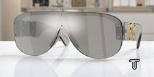 VERSACE VE4391 311 6G Transp Grey Lt Grey Mirror Silver 48 mm Men's Sunglasses