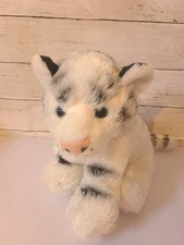 Wild Republic White Tiger Plush Cub Toy Stuffed Animal Black Stripes 12”