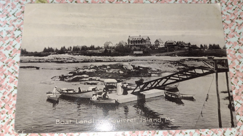 Squirrel Island Maine Bootslandung frühe Postkarte um 1910