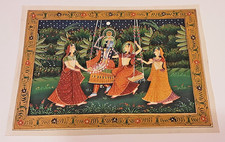 Radha Krishna Miniature Painting (Pichwai Style) of Hindu Art
