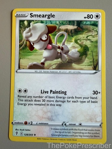POKEMON TCG SMEARGLE EVOLVING SKIES 128/203 R LP