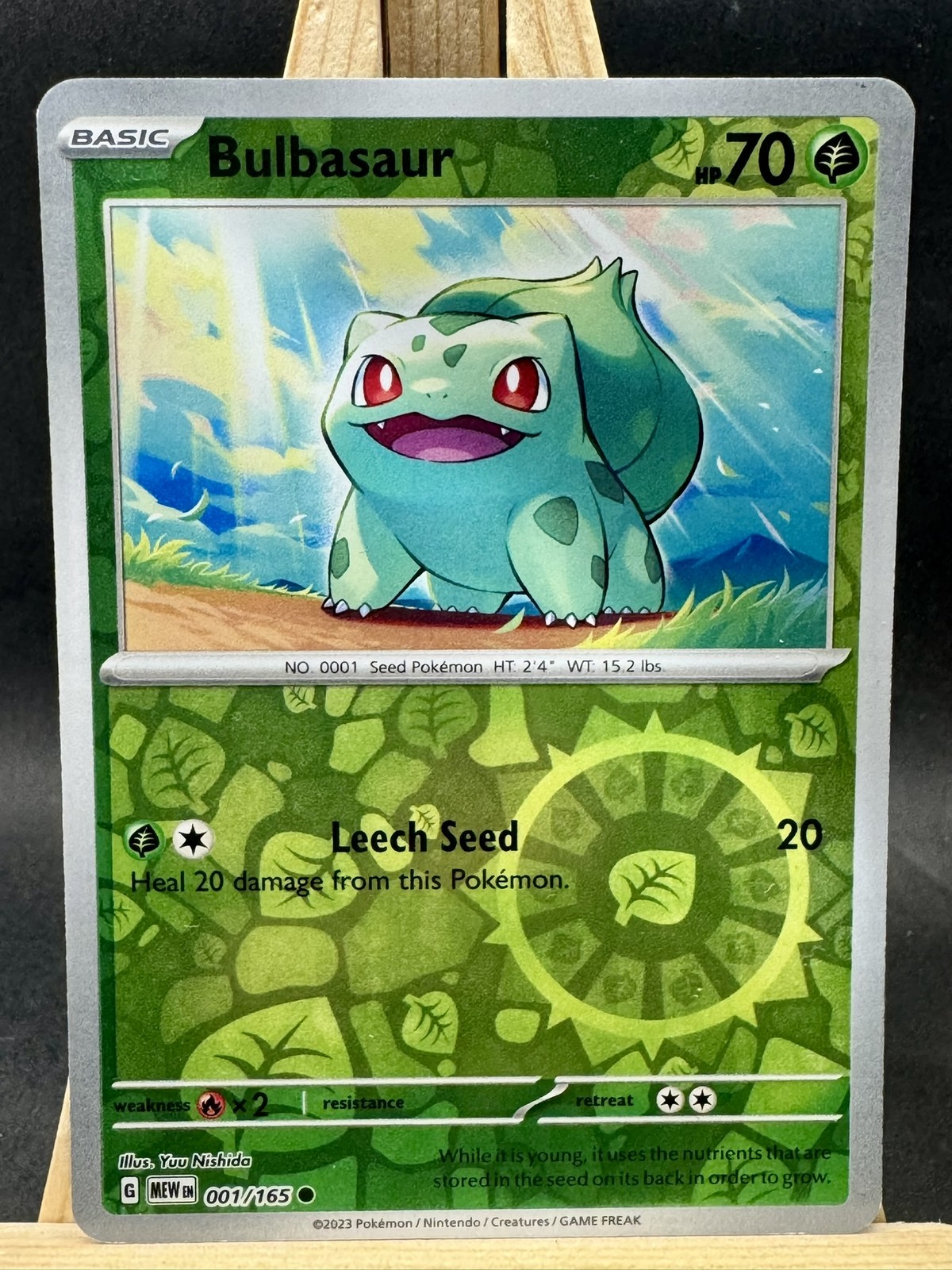 Bulbasaur - Reverse Holo Pokemon TCG SV: Scarlet & Violet 151 001/165 NM