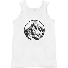 'Mountain Range in Circle Frame' Gilet/Canotta per adulti (AV048870)