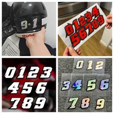 2" Set 0-9 Reflective Custom Numbers Decals Waterproof Stickers Mailbox Helmet