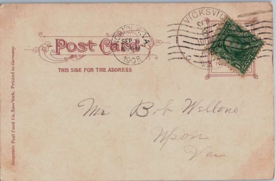 Vintage Postcard  1908 National Cemetery, Petersburg, Virginia (VA) - Image 2 of 2