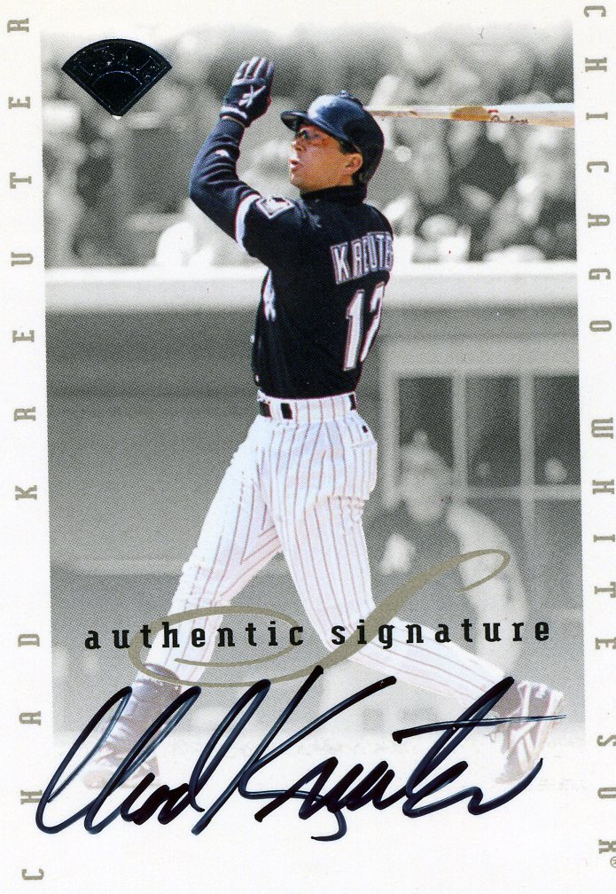 Chad Kreuter 1996 Leaf  Authentic Signature Series On Card Autograph Auto 