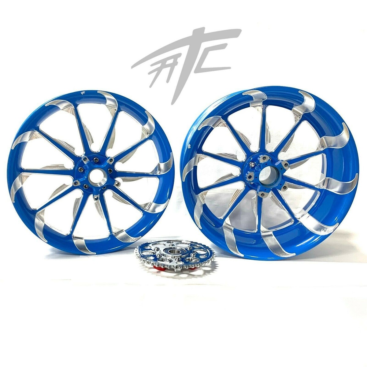 360 FAT TIRE KIT SKIERS BLUE TORNADO WHEELS CHROME ARM 06-11