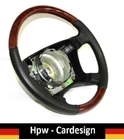 Steering Wheel Wood Burl Black Leather Mercedes W201 W124 R129 W463 W202