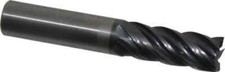 Kennametal 4048724 Square End Mill: 1/2" Dia, 1-1/4" LOC, 1/2" Shank, 3" OAL