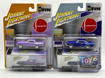 Lot Of 2 Johnny Lightning Pro Collector 1:64 Scale 1957 Studebaker  Storage Tim