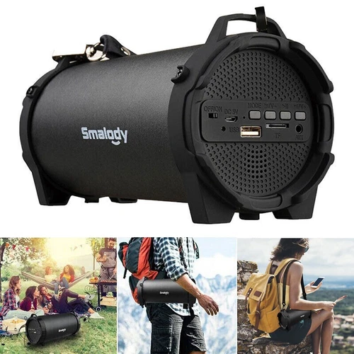 Loud Bluetooth Speaker Portable Wireless Boombox Aux Rechargeable Stereo System