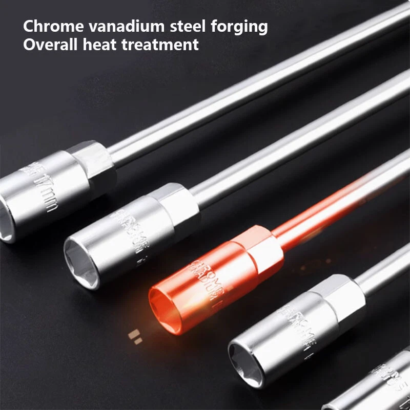 6mm-19mm Hex Socket Chrome Vanadium T Handle Wrench Spanner Deep Reach Car Tool - Image 2 of 4