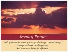10 SERENITY PRAYER Flat Note Cards & Envelope...