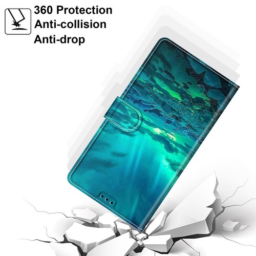 Floating Ice Green Aurora For Various Phone Flip Wallet Card Holder Case Cover - Picture 5 of 12