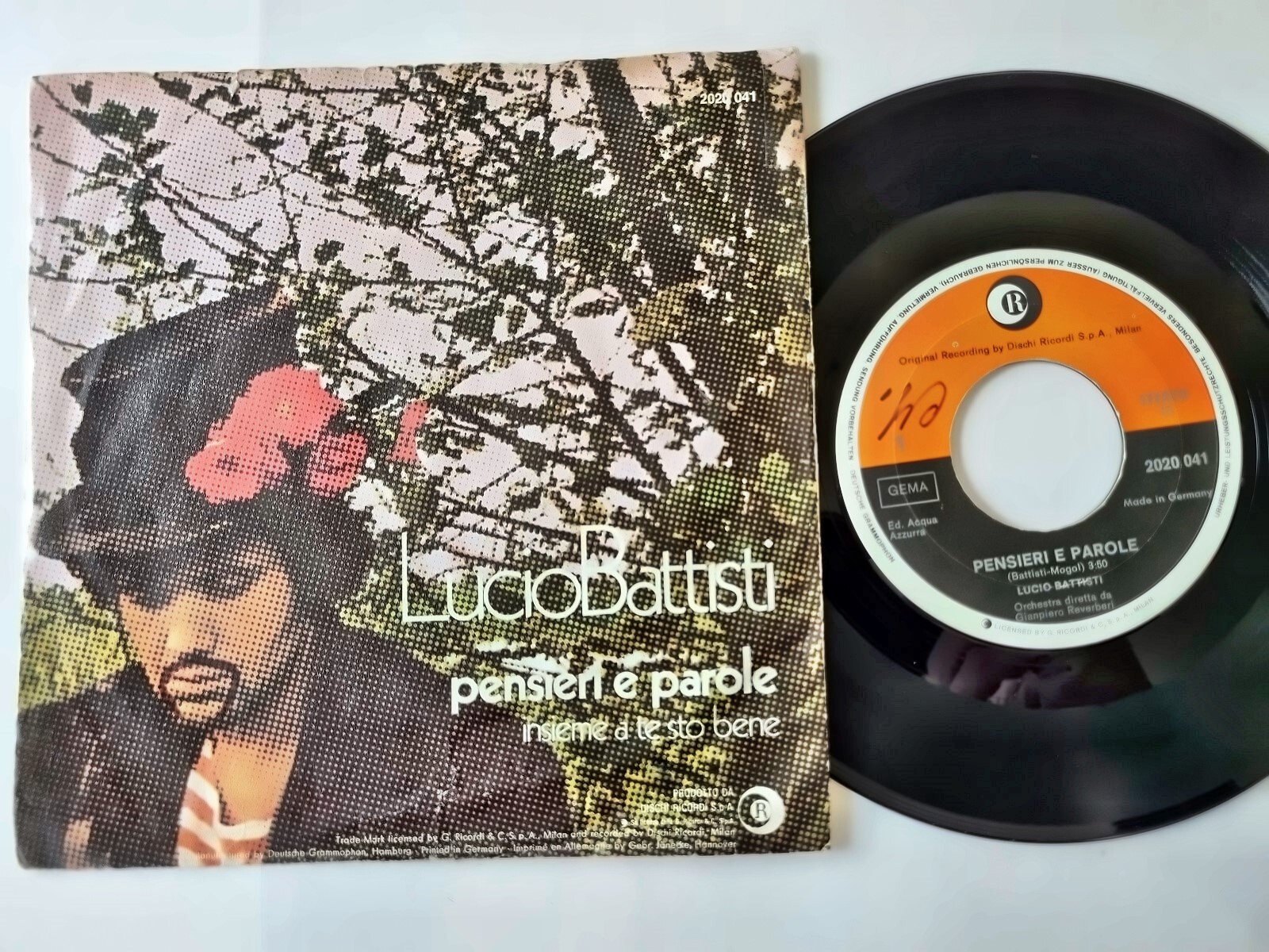 Lucio Battisti - Pensieri e parole 7'' Vinyl Germany