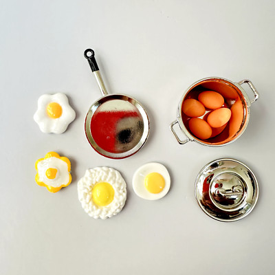 For egg lovers, Kitchen Miniatures Accessories Set