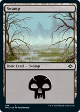 Swamp (486 ETCHED) FOIL Modern Horizons 2 NM Basic Land Etched MTG CARD ABUGames