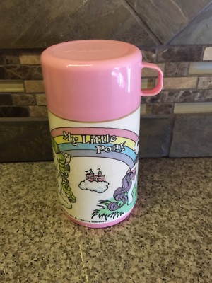 Vintage 1985 Aladdin My Little Pony Thermos For Lunch Box