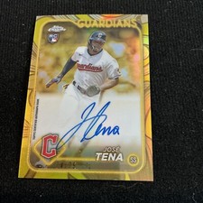 2024 Topps Gilded Collection Jose Tena Chrome Gold Auto Yellow-Gold #74/75