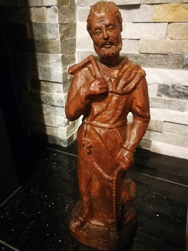 Heiliger Josef, Handgeschnitzte Figur, ca40cm hoch. - Bild 4 von 4