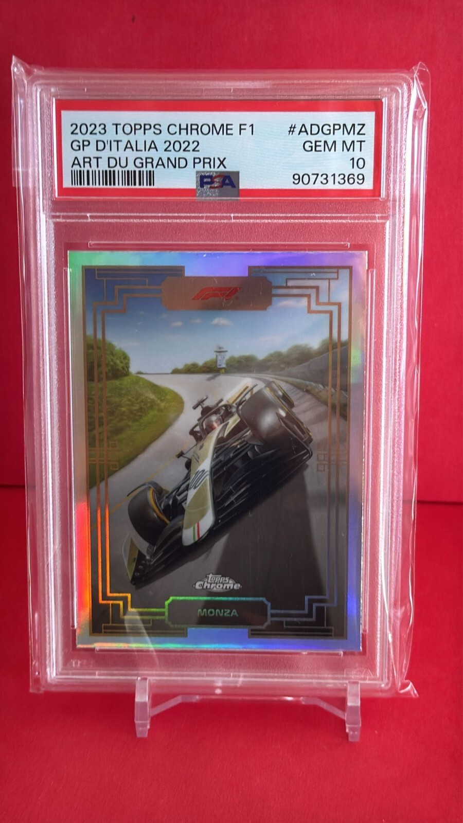 2023 Topps Chrome F1 Art du Grand Prix GP D'Italia 2022 PSA 10
