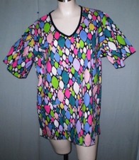 Madison Medical Multi-Color Large Scrub Top NWT Cotton