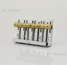 All Brass 4 String Saddle Bass guitar Bridge for Electric P B / J B - Chrome