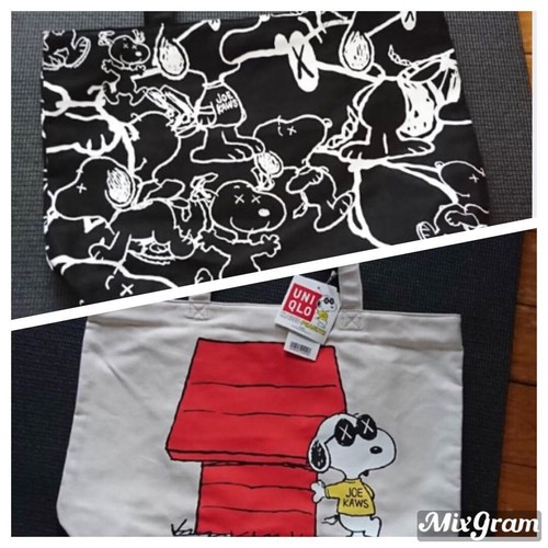 【Set】KAWS x Uniqlo Lona Bolso kaws tokio primer auténtico Japón Nuevo - Imagen 2 de 6