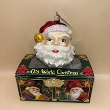 Old World Christmas Jingle Bell Santa Ornament 2001 In Box