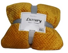 Waffle Fleece Throw Blanket Bedspread Bed Sofa Chair - Double King Cushion Cover