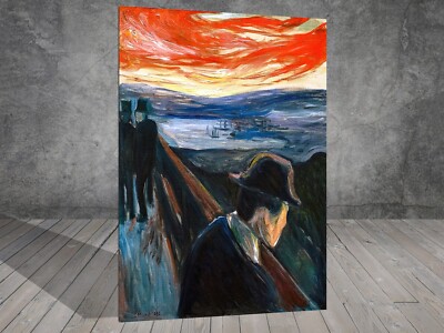 Edvard Munch Verzweiflung LANDSCHAFT LEINWAND GEMÄLDE KUNSTDRUCK WAND 253