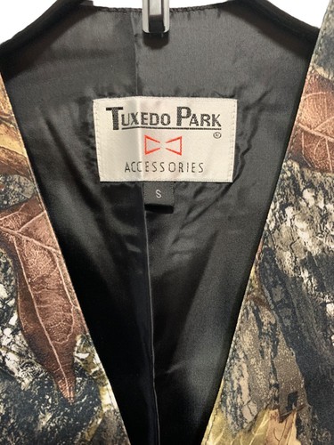 Tuxedo Park Accessories Formal Mens Vest And Tie Camo Full Back Camouflage New - Picture 2 of 7