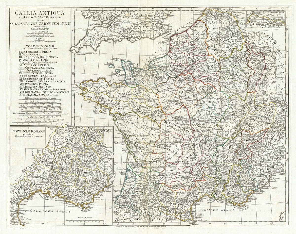 Ancient Rome Map Pyrenees Mountains World
