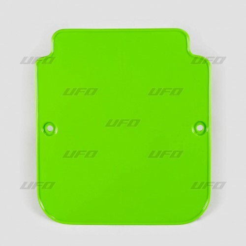 Plaque frontale UFO verte pour motocross Kawasaki KX 500 millésimes 1987 et 1988