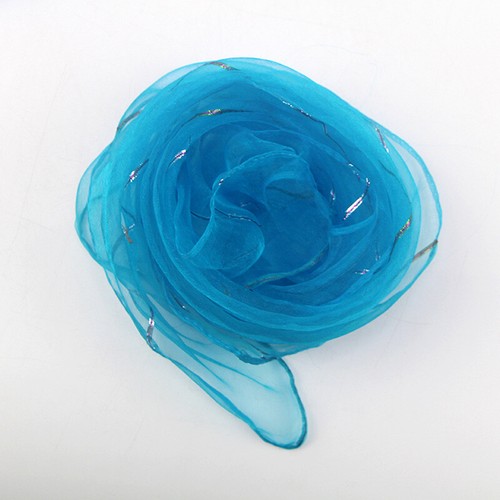 Bright Silk Solid Color Scarf Pure Color Organza Neck Shawl Small Silk Scarves @ - Picture 20 of 34
