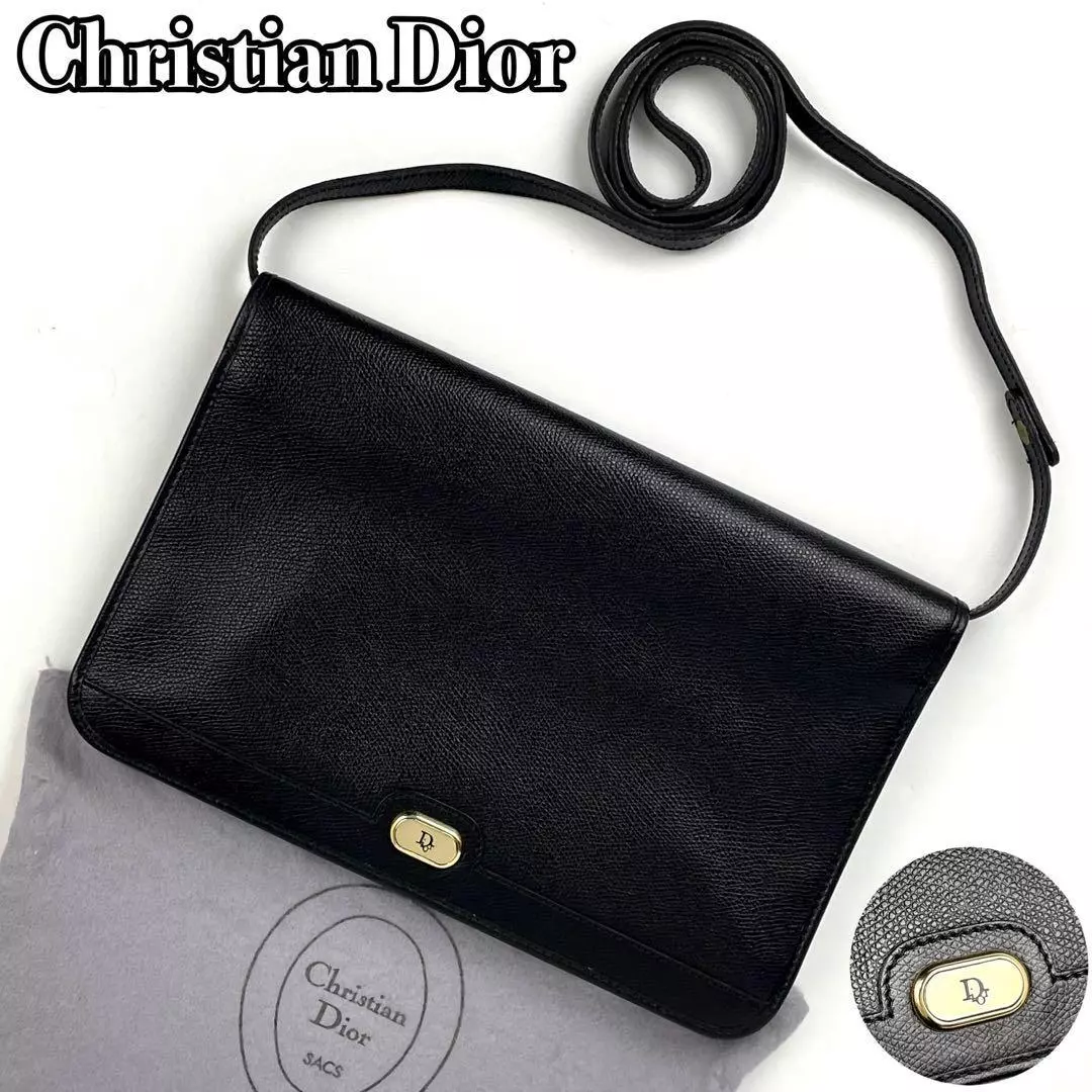 Sac bandoulière Dior Trotter vintage mini bandoulière cuir quincaillerie dorée