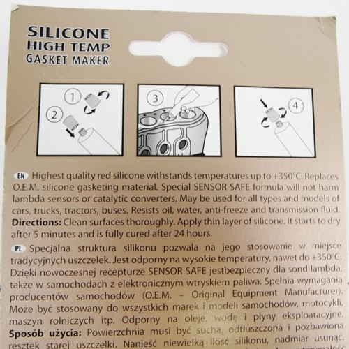 Silicone K2 Sealant Red +350°C 85g High Temperature Sealing - Picture 3 of 8