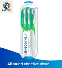 3 x SENSODYNE DEEP CLEAN SOFT Toothbrush Silky Bristles for Sensitive Teeth