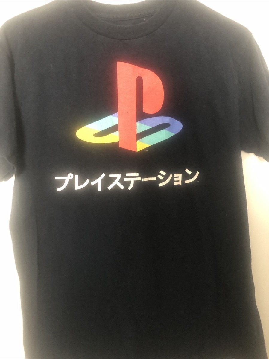 PlayStation T-Shirt Adult Medium Black Ripple Junction Gamer PlayStation T-Shirt Adult Medium Black Ripple Junction Gamer