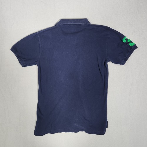 Vtg Polo Ralph Lauren Shirt Boys Large 16/18 Blue Big Pony Short Sleeve Rugby - Picture 4 of 10