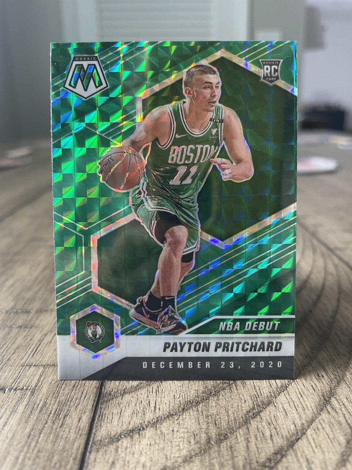 2020 Panini Mosaic Payton Pritchard Rookie NBA Debut Green Prizm RC #269 Celtics