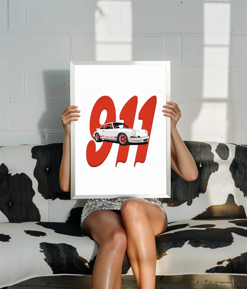 Pop Art Porsche 911 2.7 Carrera RS Guars Rojo - Impresión Digital Foto 3 de 4