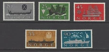 NORWAY # 382-386  MLH  SHIPPING INDUSTRY