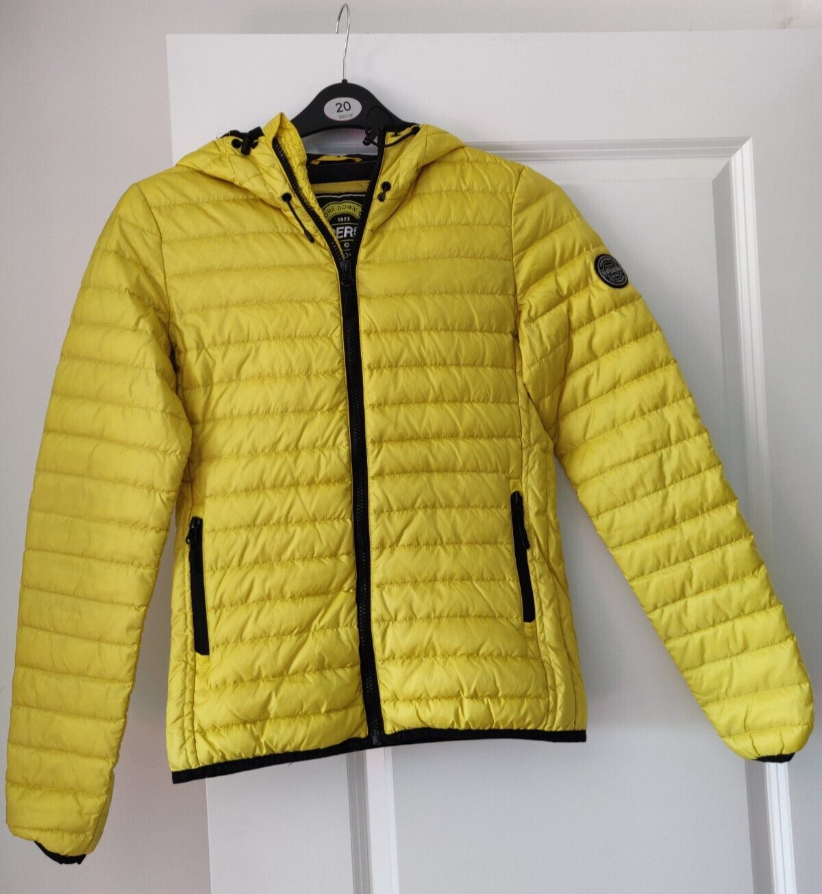 Superdry Down Yellow Puffer Jacket Lightweight Co… - image 2
